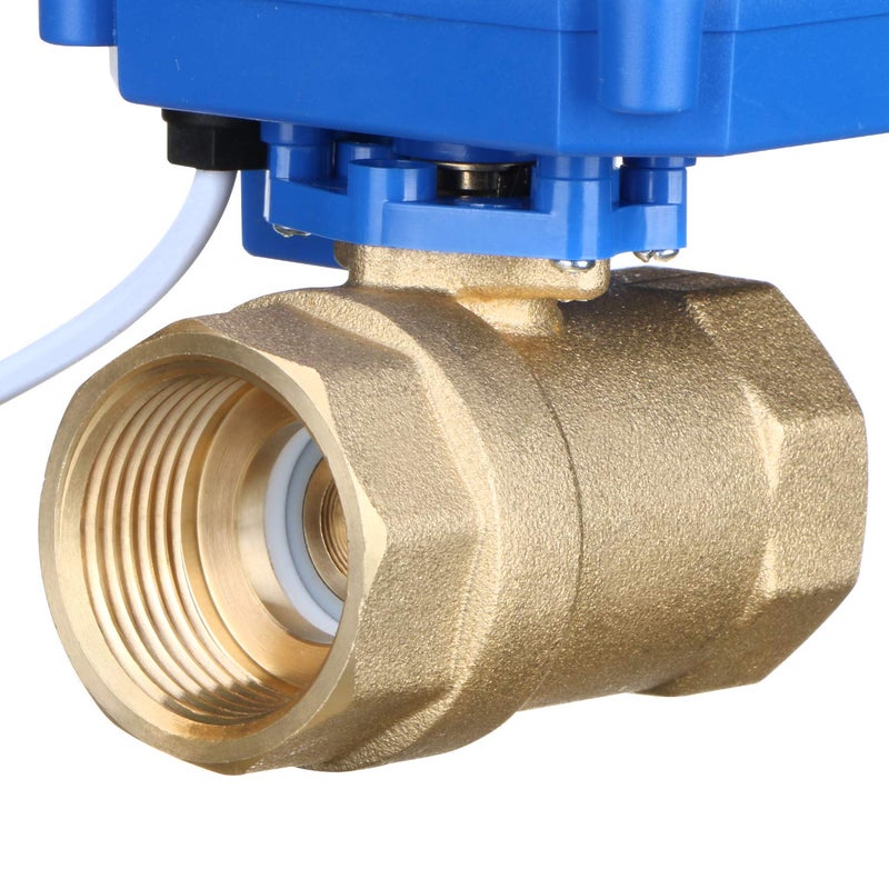 U.S. Solid Motorized Ball Valve- 1" Brass Ball Valve with Manual Function, Standard Port, 9-24V AC/DC and 2 Wire Auto Return Setup - Image 3